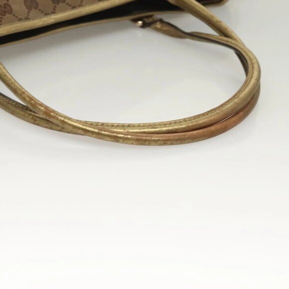GUCCI GG Crystal Tote Bag Coated Canvas Beige Gold - Picture 7 of 15